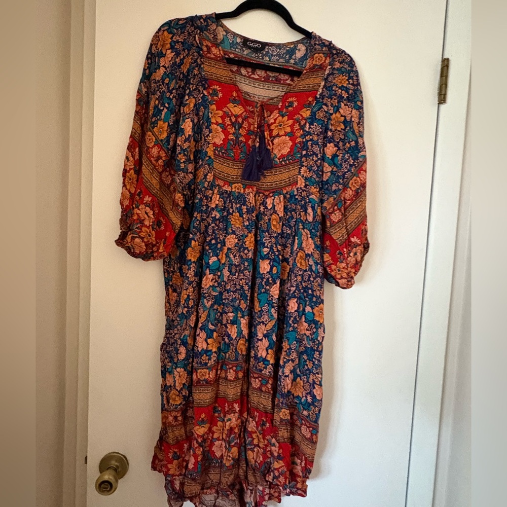 Boho style loose fitting dress - Picture 1 of 6